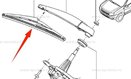 Renault Laguna Arka Cam Sileceği [Cey] (642392)